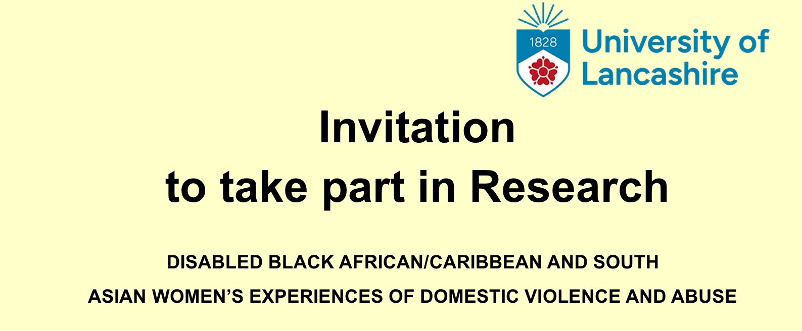 Research Invitation for Disabled Black African and Caribbean and South Asian Women